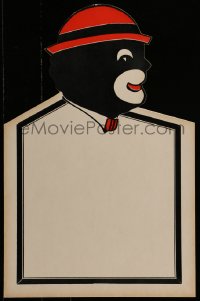 4j018 BLACKFACE DISPLAY die-cut 14x22 special poster 1920s used in a vaudeville theater, profile!
