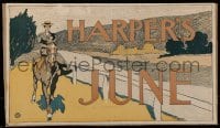 4j005 HARPER'S 10x16 advertising poster 1890s art of woman riding horse by Edward Penfield