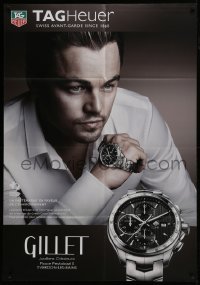 4j035 TAG HEUER 35x51 Swiss advertising poster 2010 watch advertisement with Leonardo DiCaprio!
