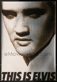 4j014 THIS IS ELVIS foil trade ad 1981 Elvis Presley rock 'n' roll biography, portrait of The King!