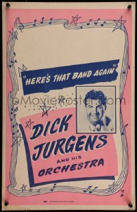 4j087 DICK JURGENS concert WC 1940s performing with his orchestra, Here's That Band Again!