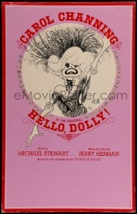 4j205 HELLO DOLLY signed stage play WC 1964 by artist Al Hirschfeld, who drew Carol Channing!