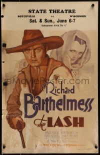 4j297 LASH WC 1930 great art of cowboy Richard Barthelmess with gun & young senorita Mary Astor!