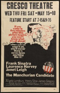 4j311 MANCHURIAN CANDIDATE WC 1962 Frank Sinatra, Laurence Harvey, Janet Leigh, Frankenheimer