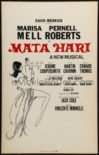 4j215 MATA HARI stage play WC 1967 Marisa Mell, Pernell Roberts, great artwork!