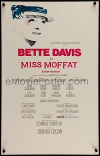 4j216 MISS MOFFAT stage play WC 1974 great Michaele Vollbracht art of Bette Davis, Joshua Logan!
