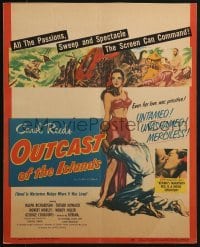 4j319 OUTCAST OF THE ISLANDS WC 1952 full-length art of exotic sexy Kerima, directed by Carol Reed!