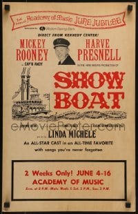 4j229 SHOW BOAT stage play WC 1970s starring Mickey Rooney & Harve Presnell at Kennedy Center!