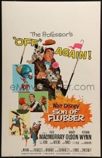 4j345 SON OF FLUBBER WC 1963 Walt Disney, art of absent-minded professor Fred MacMurray!