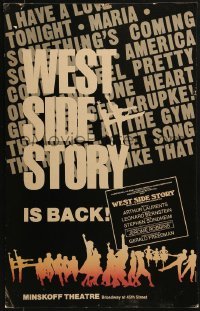 4j241 WEST SIDE STORY stage play WC 1980 revival of the classic musical on Broadway, Gordon art!