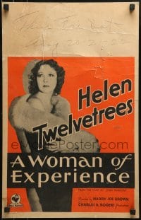 4j366 WOMAN OF EXPERIENCE WC 1931 Twelvetrees' lover commits suicide & she can be w/her true love!