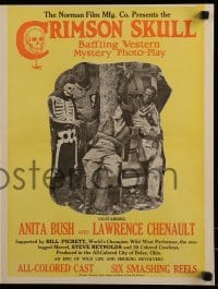 4j149 CRIMSON SKULL pressbook 1921 colored cowboys Anita Bush & Lawrence Chenault, lost film!