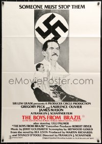 4k631 BOYS FROM BRAZIL Aust 1sh 1978 different art of Gregory Peck as a Nazi on the run!