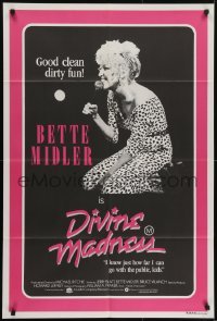 4k633 DIVINE MADNESS Aust 1sh 1980 completely different image of Bette Midler performing on stage!