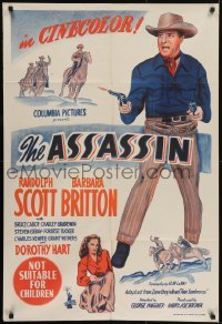 4k636 GUNFIGHTERS Aust 1sh 1947 Randolph Scott & Barbara Britton in Zane Grey's great romance of the West!