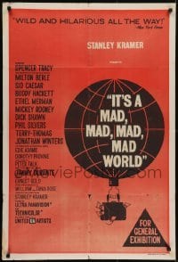 4k640 IT'S A MAD, MAD, MAD, MAD WORLD Aust 1sh 1964 best different Saul Bass-like balloon art!