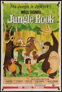 4k641 JUNGLE BOOK Aust 1sh 1968 Walt Disney cartoon classic, great image of Mowgli & friends!