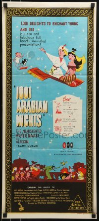 4k653 1001 ARABIAN NIGHTS Aust daybill 1959 Jim Backus as the voice of The Nearsighted Mr. Magoo!