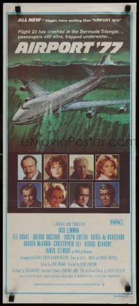 4k661 AIRPORT '77 Aust daybill 1977 Lee Grant, Jack Lemmon, de Havilland, Bermuda Triangle crash art!