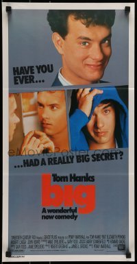 4k691 BIG Aust daybill 1988 great close-up of Tom Hanks who has a really big secret!