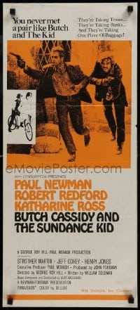 4k710 BUTCH CASSIDY & THE SUNDANCE KID Aust daybill 1969 Paul Newman, Robert Redford, Ross!