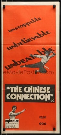 4k721 FISTS OF FURY Aust daybill 1973 Tang Shan Da Xiong, kung fu master Bruce Lee!
