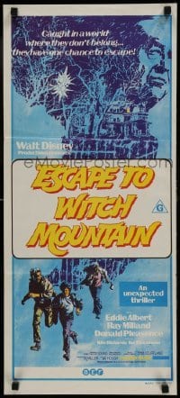 4k746 ESCAPE TO WITCH MOUNTAIN Aust daybill 1975 Disney, they're in a world where they don't belong