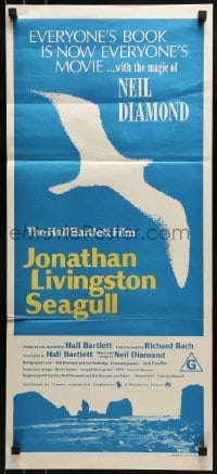4k817 JONATHAN LIVINGSTON SEAGULL Aust daybill 1973 great bird image, from Richard Bach's book!