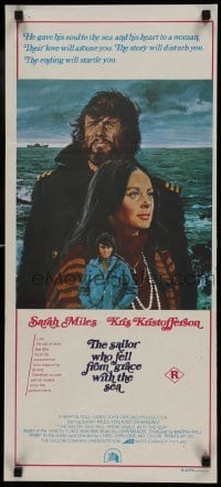 4k913 SAILOR WHO FELL FROM GRACE WITH THE SEA Aust daybill 1976 Kris Kristofferson & Sarah Miles!