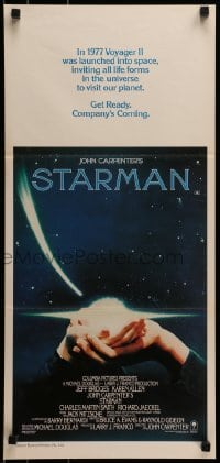 4k947 STARMAN Aust daybill 1984 alien Jeff Bridges & Karen Allen's hands holding glowing energy sphere!