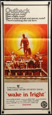 4k986 WAKE IN FRIGHT Aust daybill 1971 Ted Kotcheff Australian Outback creepy cult classic!