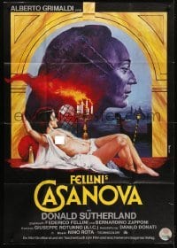 4k205 FELLINI'S CASANOVA German 33x47 1977 Il Casanova di Federico Fellini, sexy Peltzer art!