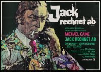 4k207 GET CARTER German 33x47 1971 great different Putzu artwork of Michael Caine & cast!