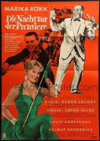 4k255 DIE NACHT VOR DER PREMIERE German 1959 romantic melodrama, Louis Armstrong w/trumpet!