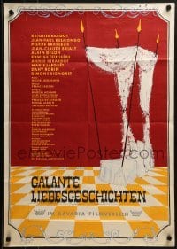 4k267 FAMOUS LOVE AFFAIRS German 1962 Brigitte Bardot, Alain Delon, Jean-Paul Belmondo, different!
