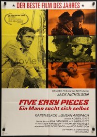 4k272 FIVE EASY PIECES German 1971 cool images of Jack Nicholson, Karen Black, Bob Rafelson!