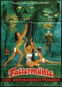 4k282 GRAPES OF DEATH German 1980 wild Klaus Dill art of zombies & naked chained girls!