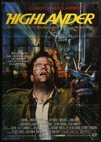 4k286 HIGHLANDER German 1986 different art of immortal Christopher Lambert in the title role!