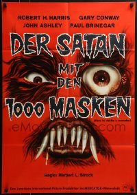 4k291 HOW TO MAKE A MONSTER German 1962 best artwork of the gruesome man-made creature!