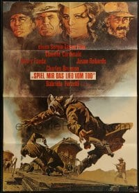 4k327 ONCE UPON A TIME IN THE WEST German R1970s Leone, art of Cardinale, Fonda, Bronson & Robards!
