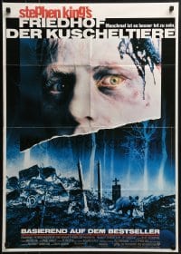 4k331 PET SEMATARY German 1989 Stephen King's best selling thriller, cool graveyard image!