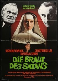 4k358 TO THE DEVIL A DAUGHTER German 1976 Widmark, Lee, Nastassja Kinski, green title design!