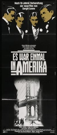 4k196 ONCE UPON A TIME IN AMERICA German 22x55 1984 De Niro, James Woods, Leone, German title design