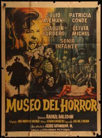 4k083 MUSEO DEL HORROR Mexican poster 1964 Rafael Baledon's Museum of Horror, great art!
