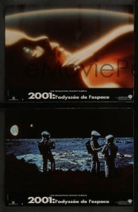 4k557 2001: A SPACE ODYSSEY 6 French LCs R2001 Stanley Kubrick, different images from sci-fi classic!