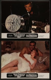 4k475 DIAMONDS ARE FOREVER 9 French LCs 1971 Sean Connery as James Bond 007, Jill St. John!