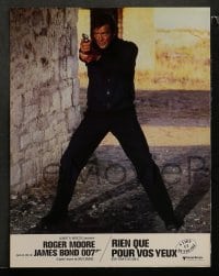 4k429 FOR YOUR EYES ONLY 18 French LCs 1981 Roger Moore as James Bond, some different images!