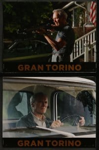 4k505 GRAN TORINO 8 French LCs 2009 great images of cranky old man Clint Eastwood!