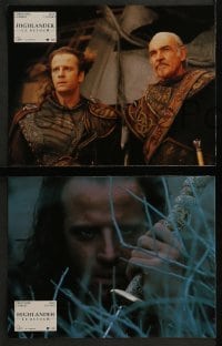 4k431 HIGHLANDER 2 16 French LCs 1991 different images of immortal Christopher Lambert with sword!