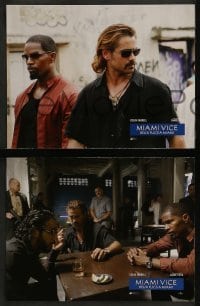 4k523 MIAMI VICE 8 French LCs 2006 Jamie Foxx & Farrell as Crockett & Tubbs, crime fighting duo!